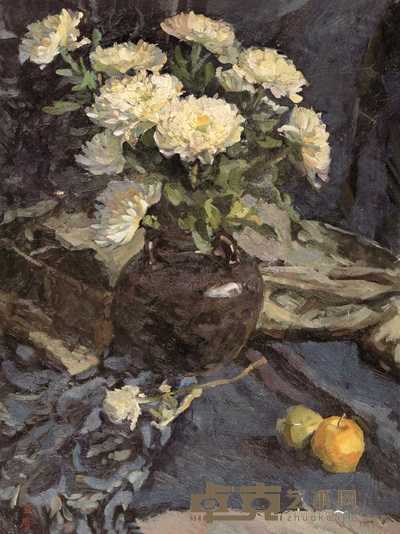 汪亚尘 菊花 61×46cm